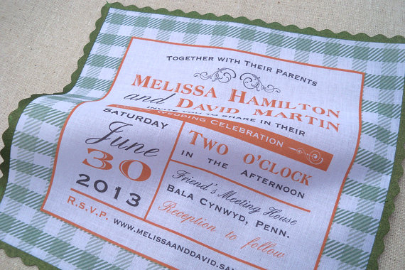 Handkerchief Wedding Invitation